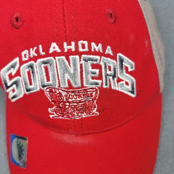 Oklahoma Sooners Baseball Cap Youth Adjustable Red Gray Embroidered OU Wagon - Picture 2 of 9